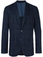 Hackett Plaid Blazer, Men's, Size: 36, Blue, Cotton/cupro/wool/goat Suede