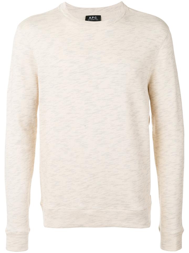 A.p.c. - Blurry Risks Print Sweatshirt - Men - Cotton - L, Nude/neutrals, Cotton