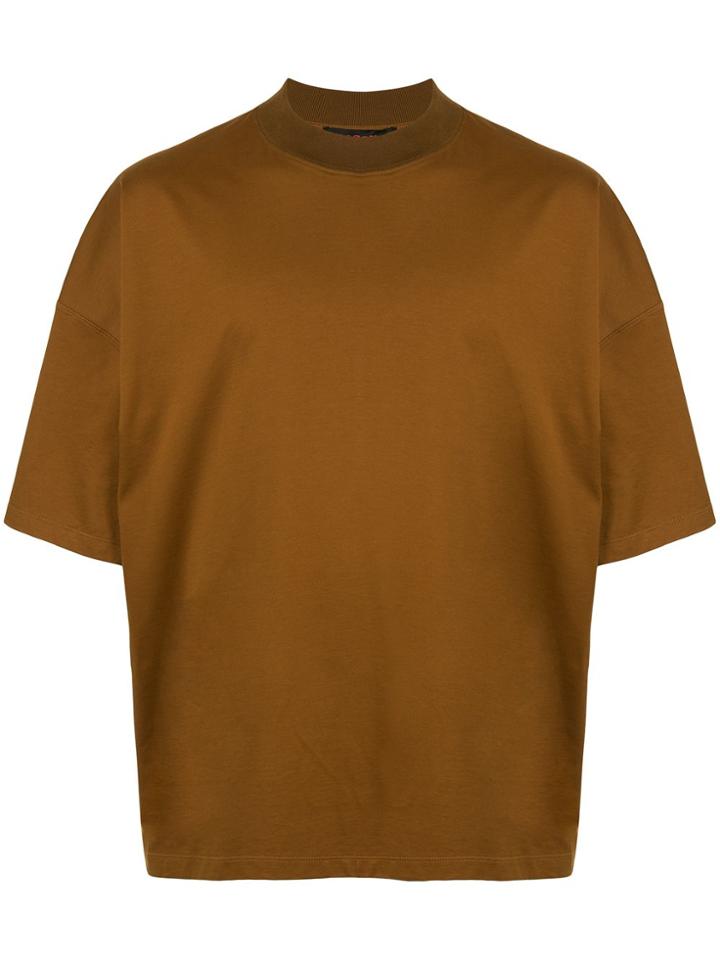 Caban Loose-fit Plain T-shirt - Brown