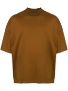 Caban Loose-fit Plain T-shirt - Brown