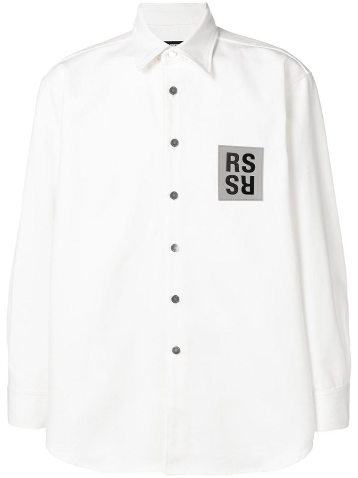 Raf Simons Contrast Logo Long-sleeve Shirt - White
