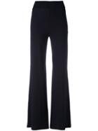D.exterior Wide Leg Soft Trousers, Women's, Size: Xxl, Black, Viscose/spandex/elastane