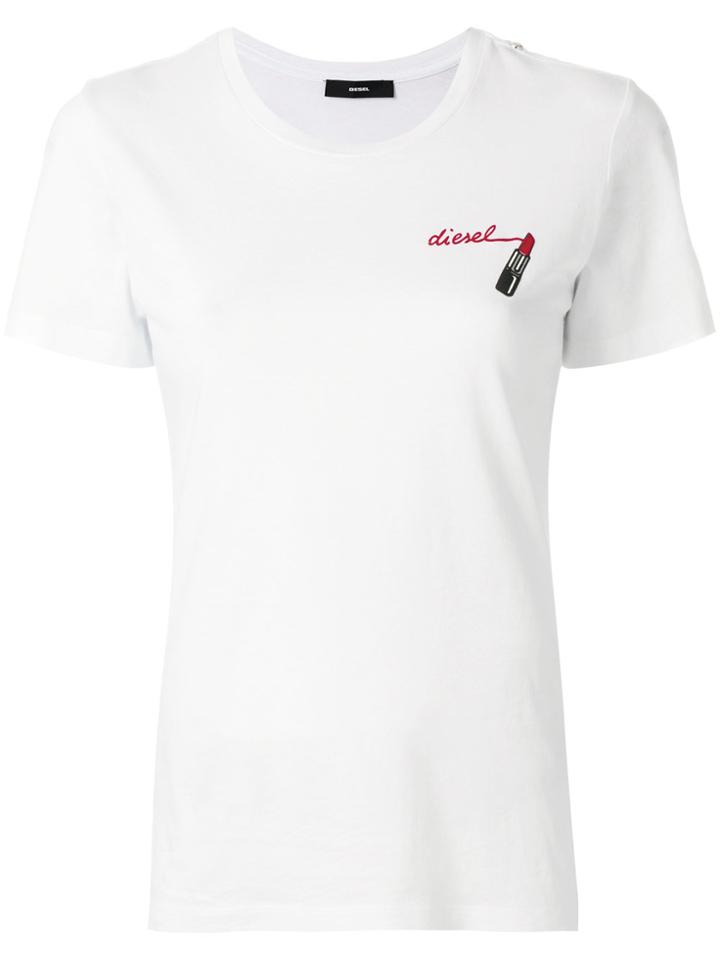 Diesel Lipstick-print T-shirt - White
