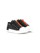 Cinzia Araia Kids Contrast Zip Fastening Sneakers - Black