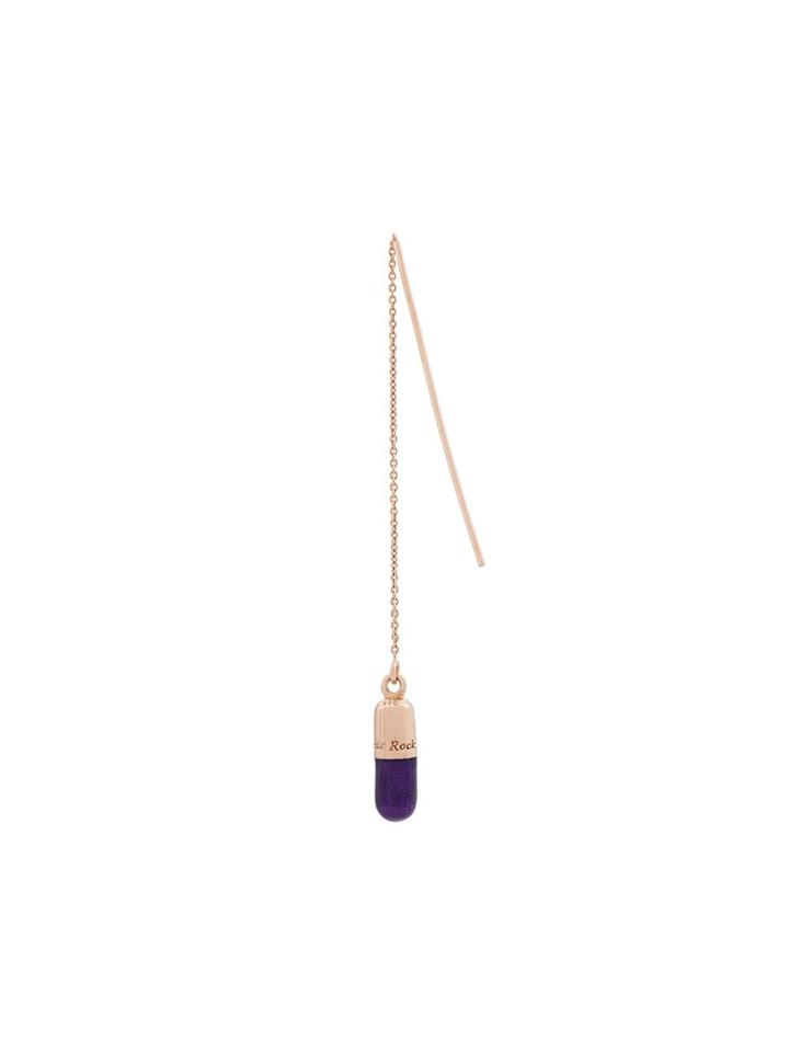 True Rocks Mini Pill Drop Earring - Purple