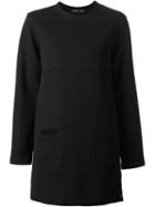 Proenza Schouler Mini Sweater Dress, Women's, Size: 10, Black, Silk/cotton/polyamide