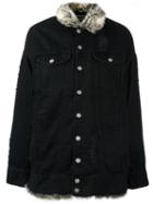 Misbhv Oversized Denim Jacket, Women's, Size: Large, Black, Cotton/polyester/acetate