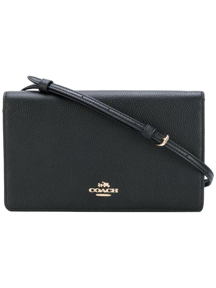 Coach Fold Over Cross Boy Bag - Black