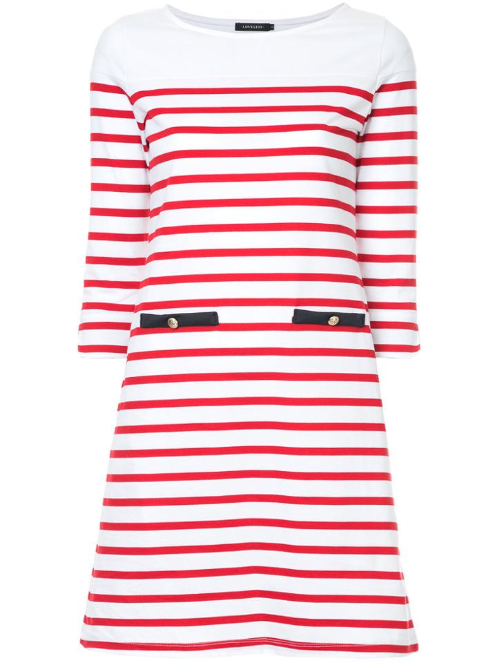 Loveless Striped Dress - Red