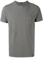 Drumohr Chest Pocket Short Sleeve T-shirt, Men's, Size: Small, Grey, Cotton