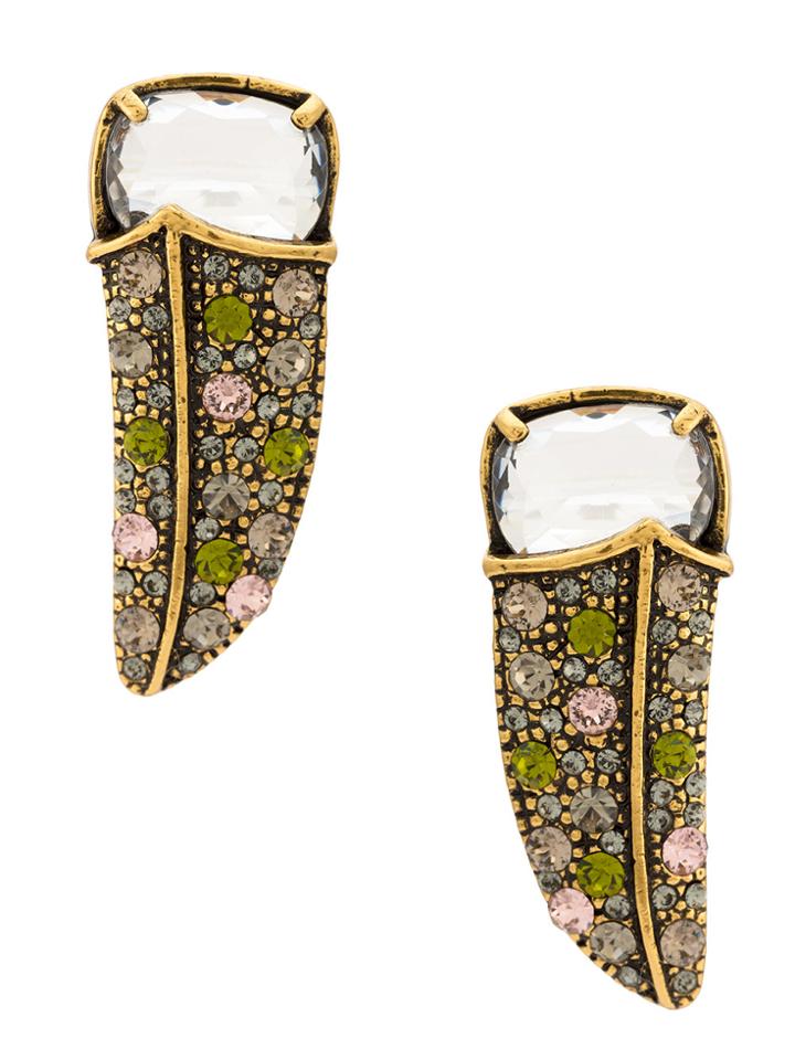 Camila Klein Strass Tucan Earrings - Metallic