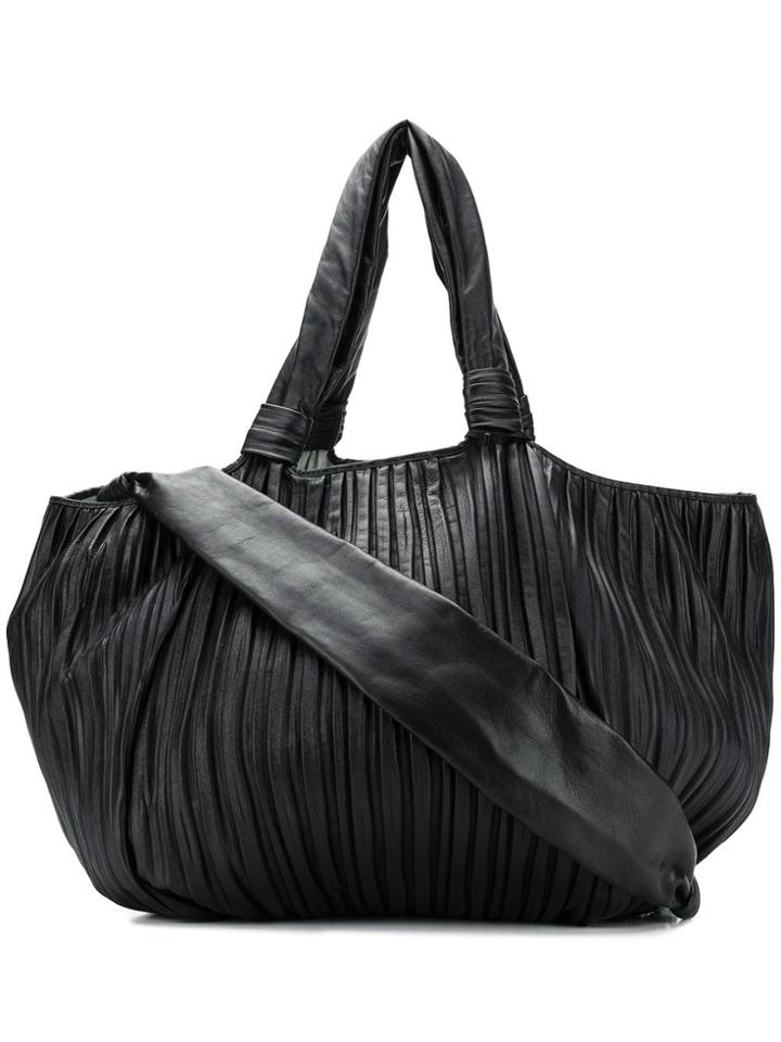 Max Mara Plissé Tote - Black