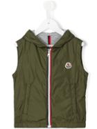 Moncler Kids Zipped Vest, Boy's, Size: 6 Yrs, Green