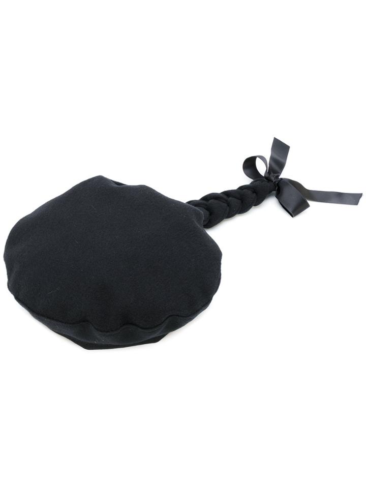 Moschino Braided Beret - Black