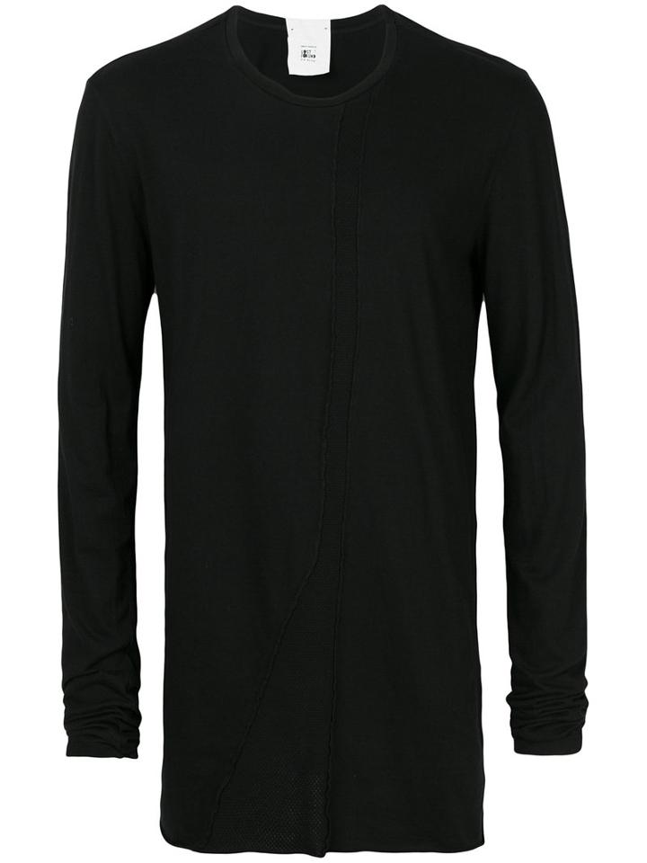 Lost & Found Rooms - Mesh Insert Longsleeved T-shirt - Men - Cotton - Xl, Black, Cotton