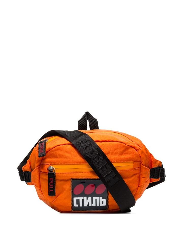 Heron Preston Ctnb Logo Patch Belt Bag - Orange