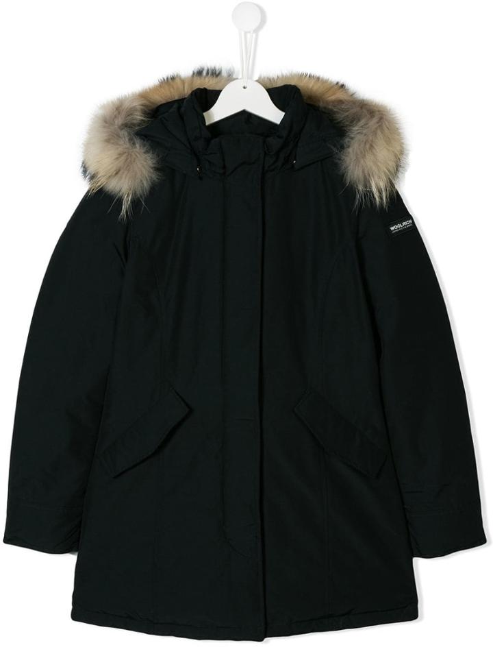 Woolrich Kids Hooded Padded Coat - Black