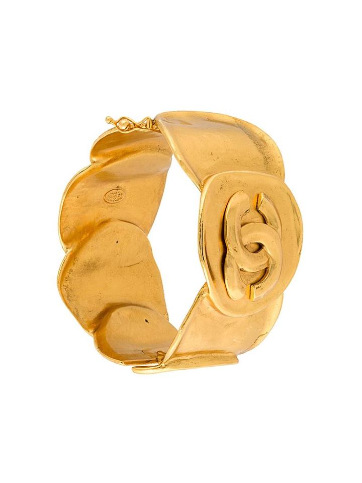 Chanel Vintage Cc Logo Cuff