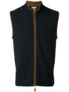 N.peal Zip Up Gilet, Men's, Size: Xxl, Blue, Cashmere/suede