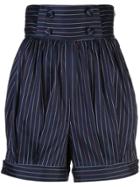 Rosie Assoulin Striped Shorts - Blue