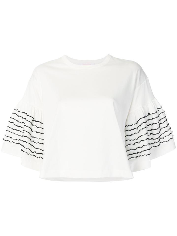 See By Chloé Stitched-sleeve T-shirt - White