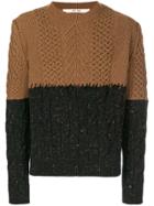 Damir Doma Two-tone Oversized Sweater - Brown