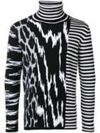 Givenchy Contrast Pattern Knit Sweater - Black
