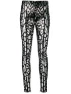 Tom Ford Leopard Printed Leggings - Black