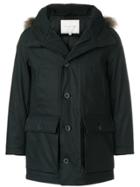 Mackintosh Fur Trim Coat - Black
