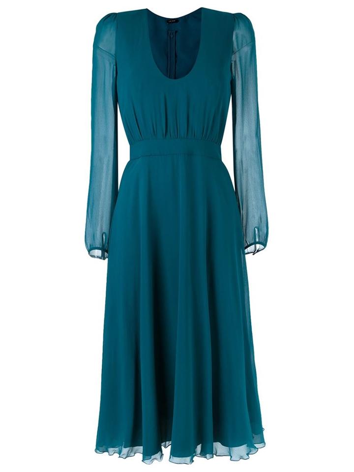 Tufi Duek Silk Midi Dress, Women's, Size: 44, Green, Silk