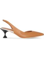 Burberry Leather Slingback Pumps - Brown