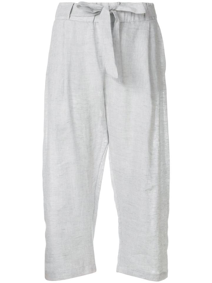 La Fileria For D'aniello Tie Waist Trousers - Grey