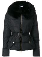 Versace Collection Belted Padded Jacket - Black