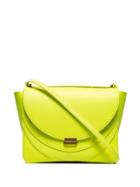 Wandler Neon Yellow Leather Luna Shoulder Bag