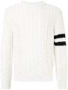 Coohem Contrast Panel Sweater - White