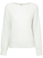 Des Prés Long-sleeve Fitted Sweater - White