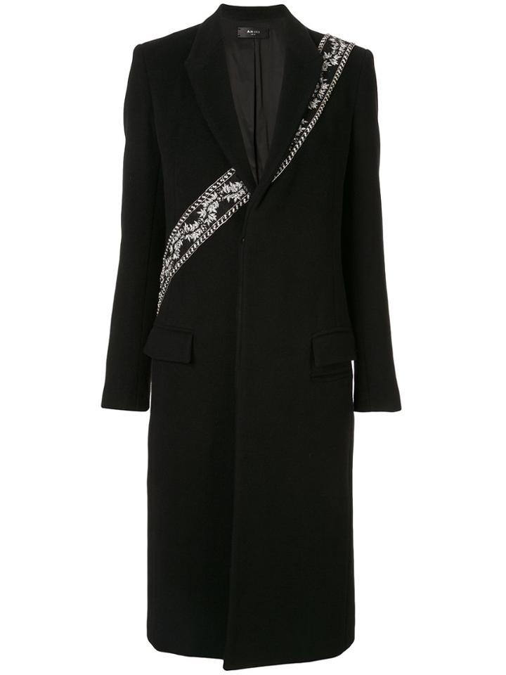 Amiri Embellished Single-breasted Coat - Black