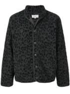 Ymc Leopard Print Cardigan - Grey