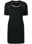 Dsquared2 Zip Detail T-shirt Dress - Black
