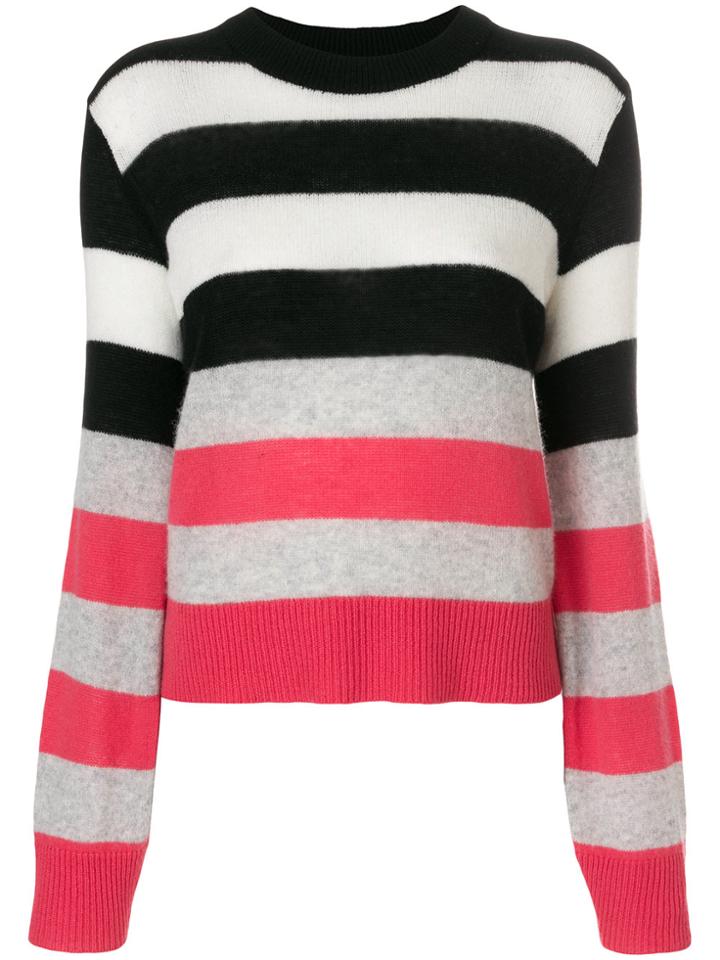 Rag & Bone Striped Knitted Top - Black