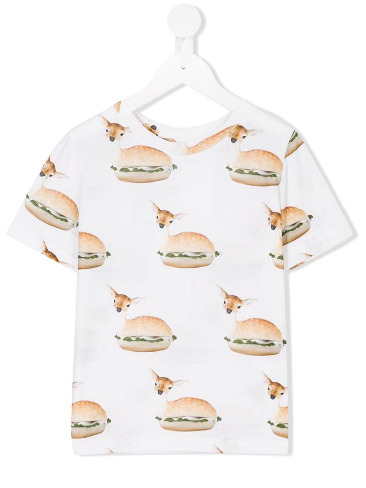 Caroline Bosmans Burger Print T-shirt - White