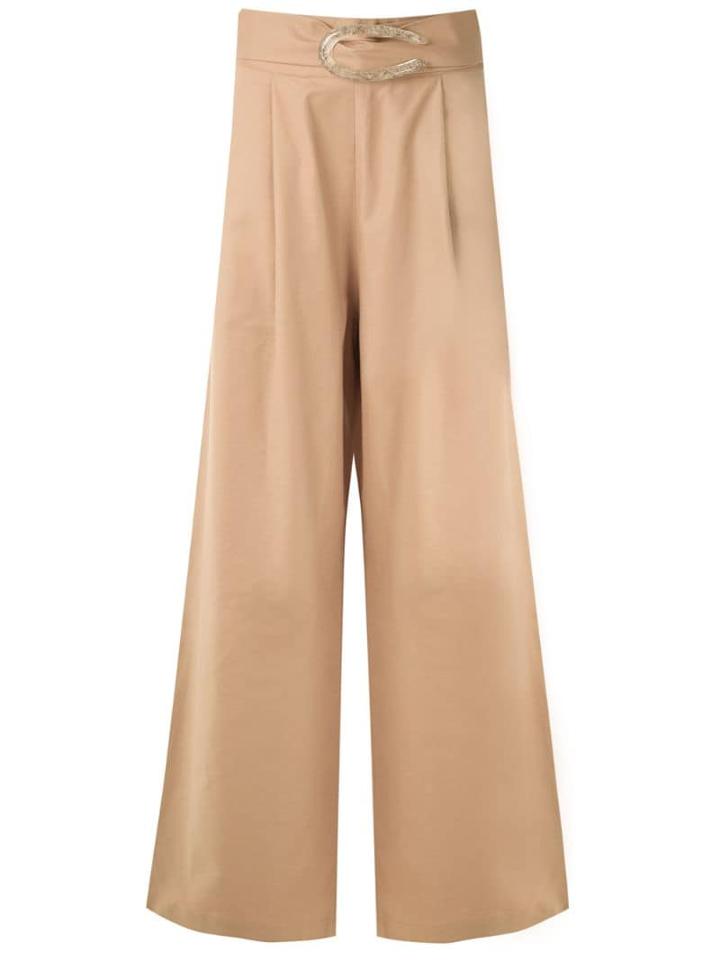 Framed Palazzo Pants - Neutrals