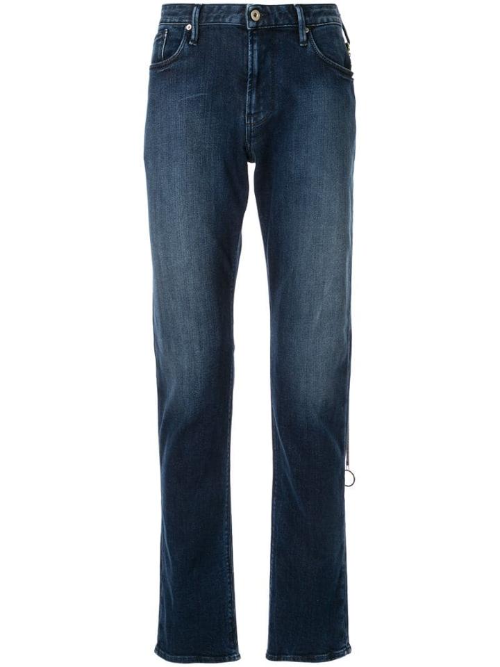 Emporio Armani Faded Detail Jeans - Blue
