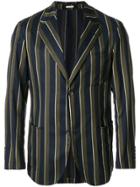 Massimo Alba Striped Single Breasted Blazer - Blue