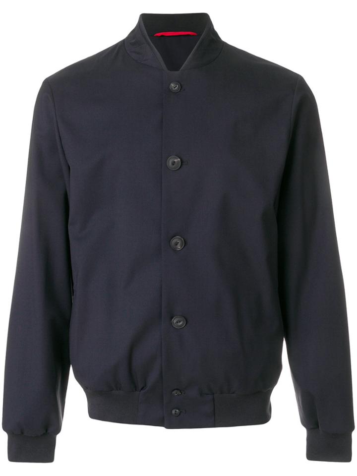 Homecore Button-down Bomber Jacket - Blue