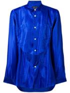 Comme Des Garçons Homme Plus Oversized Check Print Shirt - Blue