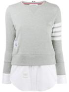 Thom Browne 4-bar Loopback Jersey Sweatshirt - Grey