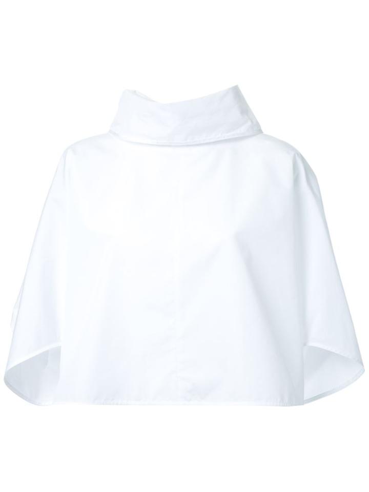 Fad Three Boxy Cropped Top, Women's, White, Cotton/polyester