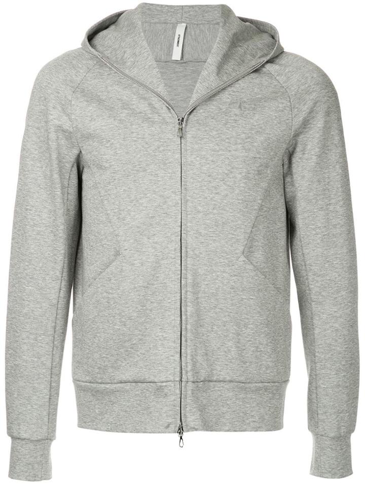 Attachment Raglan Sleeve Hoodie - Grey