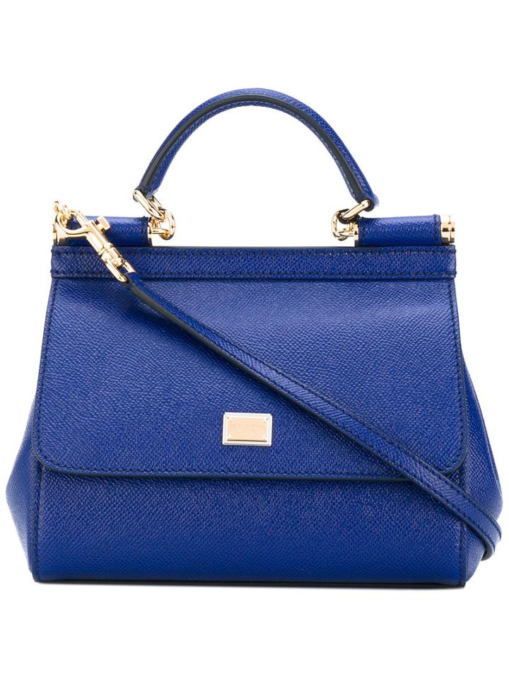 Dolce & Gabbana - Mini Sicily Tote - Women - Leather - One Size, Blue, Leather